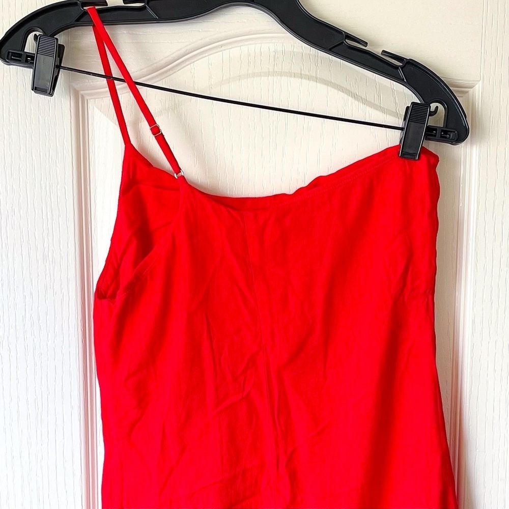 Reformation Madison One-Shoulder Mini Dress Red Hot Day XS EUC - Picture 4 of 6